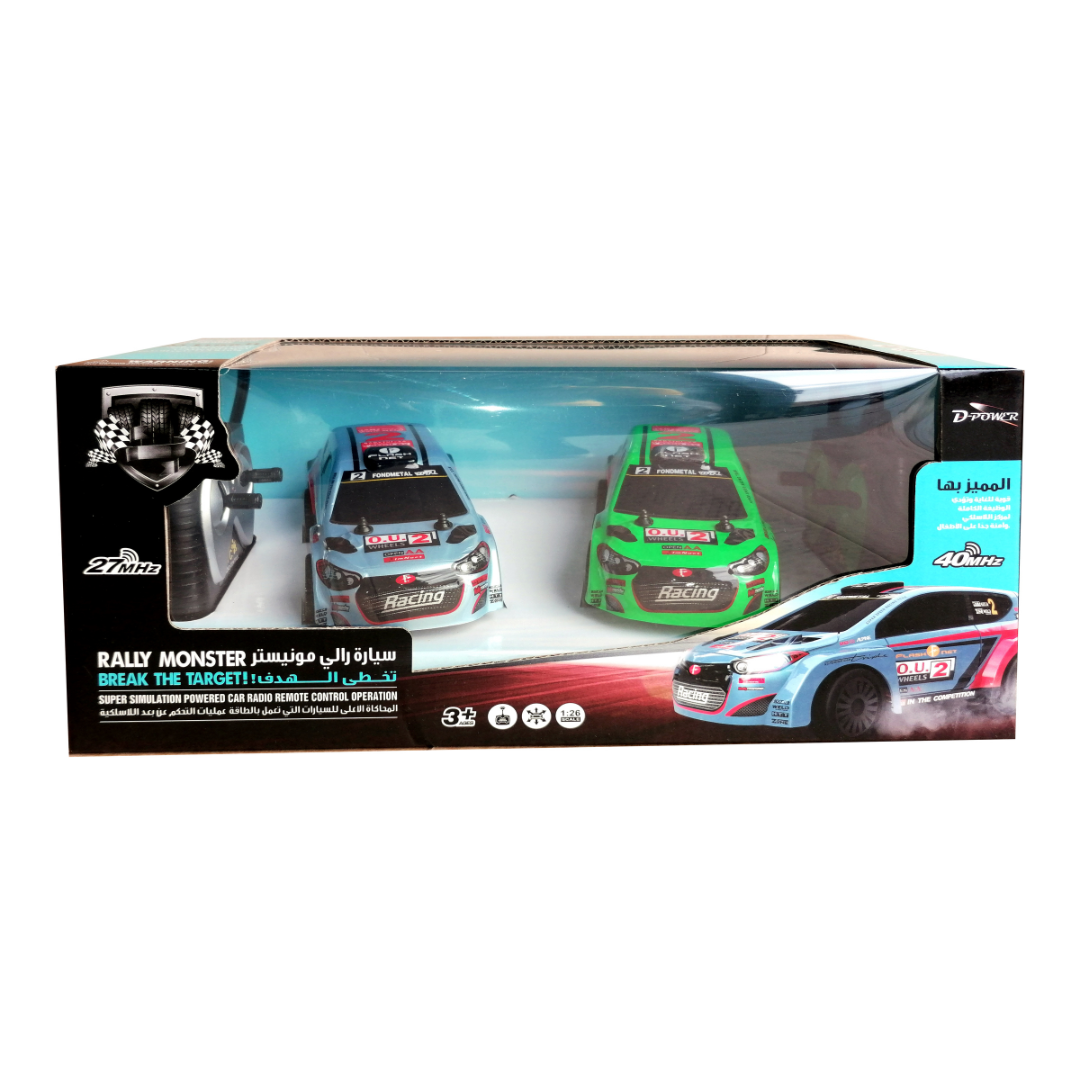 D-Power - Rally Monster (Twin Pack) | Rtr, 2 Radio Remote Control -Multicolor