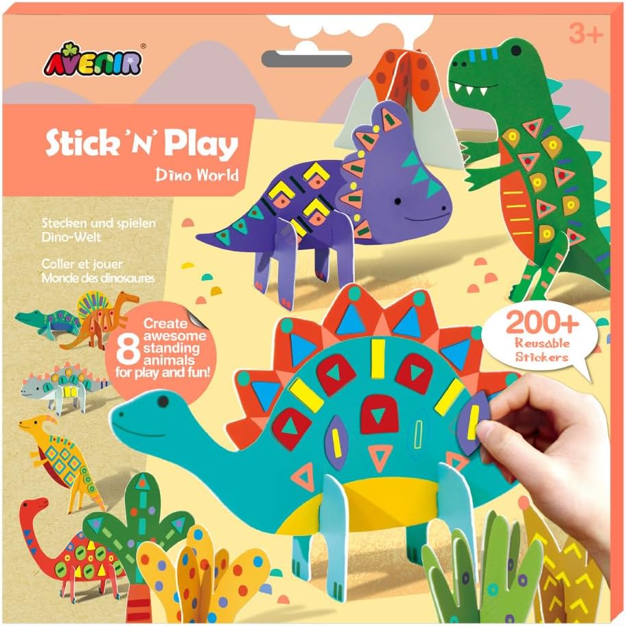 Avenir - Stick 'N Play Series - Dino World | 2-Multicolor