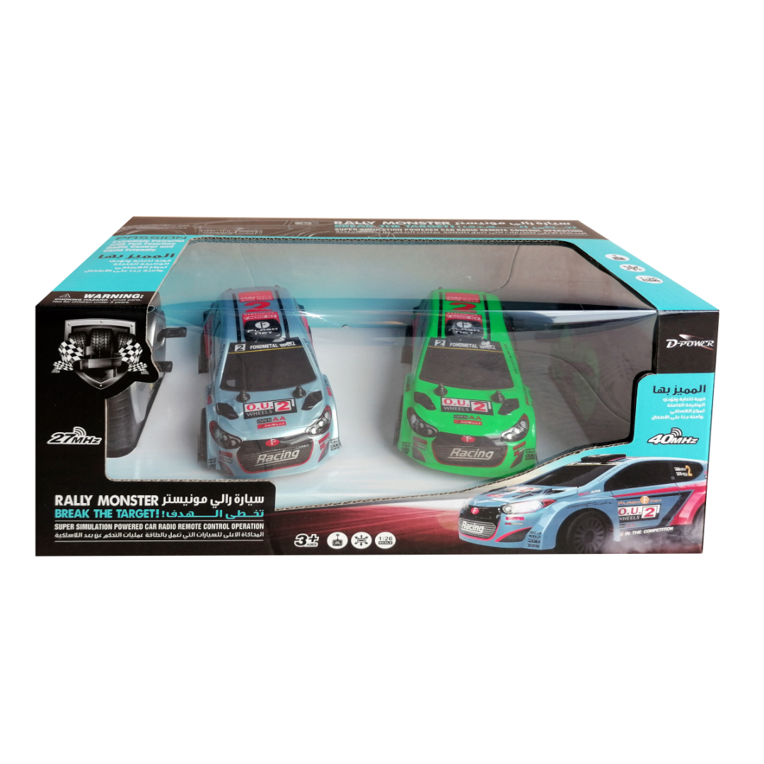 D-Power - Rally Monster (Twin Pack) | Rtr, 2 Radio Remote Control -Multicolor