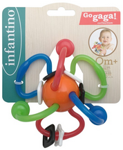 Infantino- Rattle & Teether Bendy Tubes-Multicolor