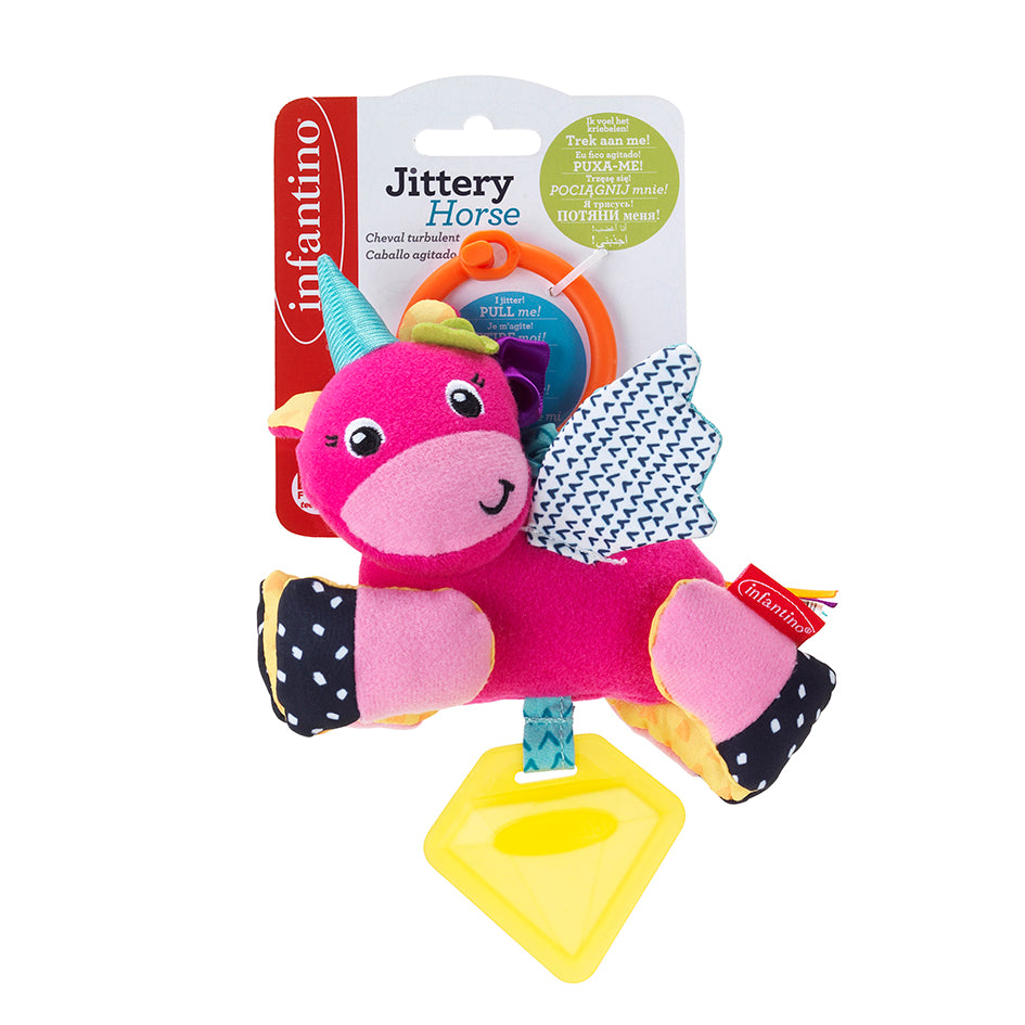 Infantino- Jittery Horse- Sparkle-Pink