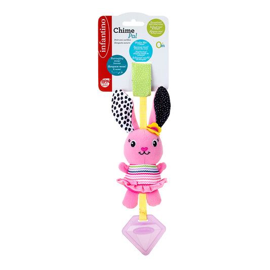 Infantino- Chime Pal - Rabbit-Pink