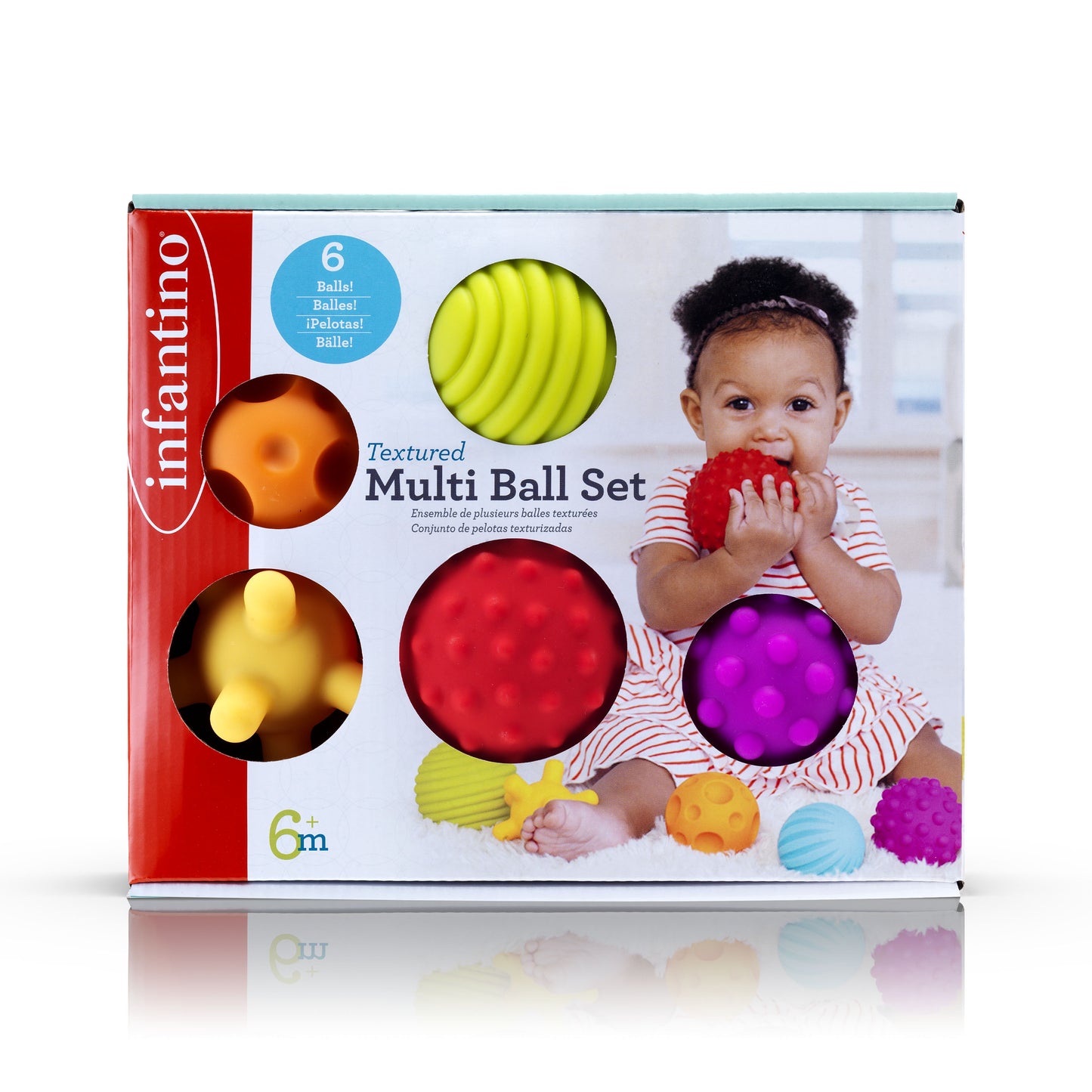 Infantino- Textured Muliti Ball Set Classic-Multicolor