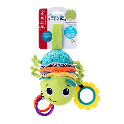 Infantino- Hug & Tug Musical Bug -Multicolor