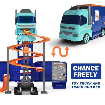 D-Power -  Super Transformer Construction Truck | 2In1 - Truck & -Orange