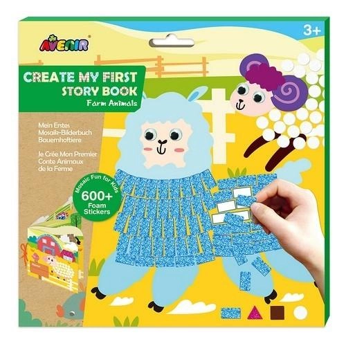 Avenir - Create My First Story Book - Farm Animals | Mosaic Junior Kit-Multicolor