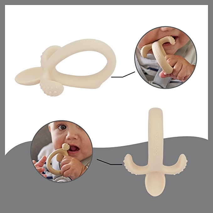 Babymoov -  Silicone Bowl, Spoon & Bib Weaning 3Pc-Set  - Peach