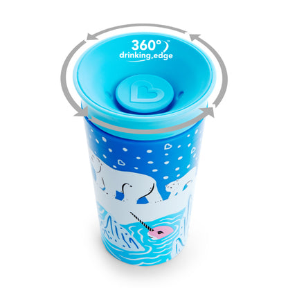 Munchkin- Miracle® 360° Wildlove Sippy Cup 9 Oz - Pack Of 2-12 Months + - Polar Bear & Orca