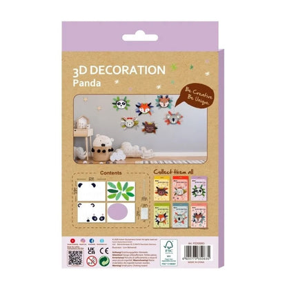 Avenir - 3D Decoration - Panda Kit-Multicolor