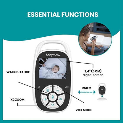 Babymoov -  2.4 Digital Screen Video Baby Monitor - White