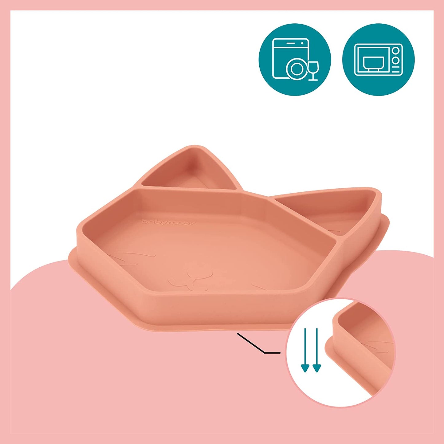 Babymoov -  Isy Plate Terracotta Fox - Peach