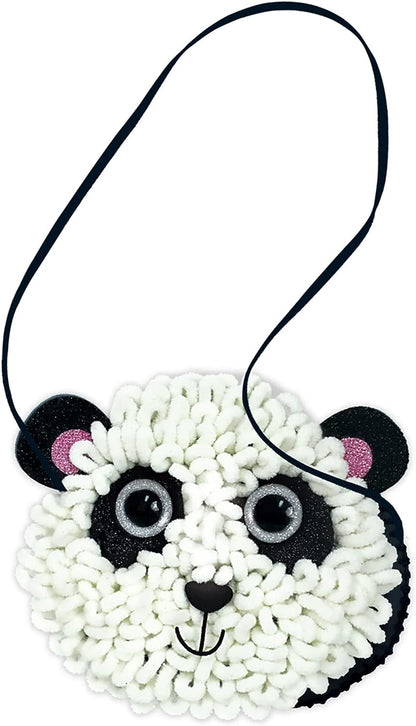 Avenir - Loopie Fun - My First Plush Bag Kit - Panda-Multicolor