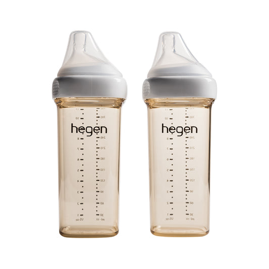 Hegen- Pcto™ 330Ml/11Oz Feeding Bottle Ppsu With Fast Flow Teat- 6 Months +  - White