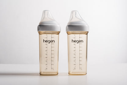 Hegen- Pcto™ 330Ml/11Oz Feeding Bottle Ppsu With Fast Flow Teat- 6 Months +  - White