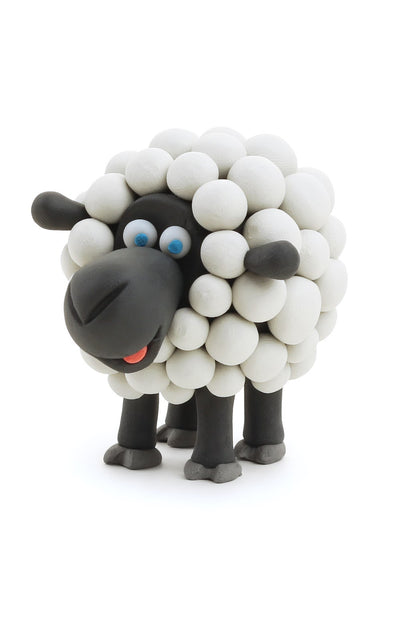 Hey Clay -  Diy Sheep Plastic Creative Modelling Air-Dry Clay For Kids 3 Cans-Multicolor