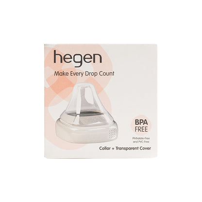 Hegen- Pcto™ Collar And Transparent Cover For Feeding Bottle - White