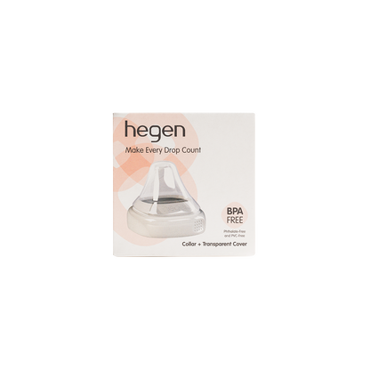 Hegen- Pcto™ Collar And Transparent Cover For Feeding Bottle - White