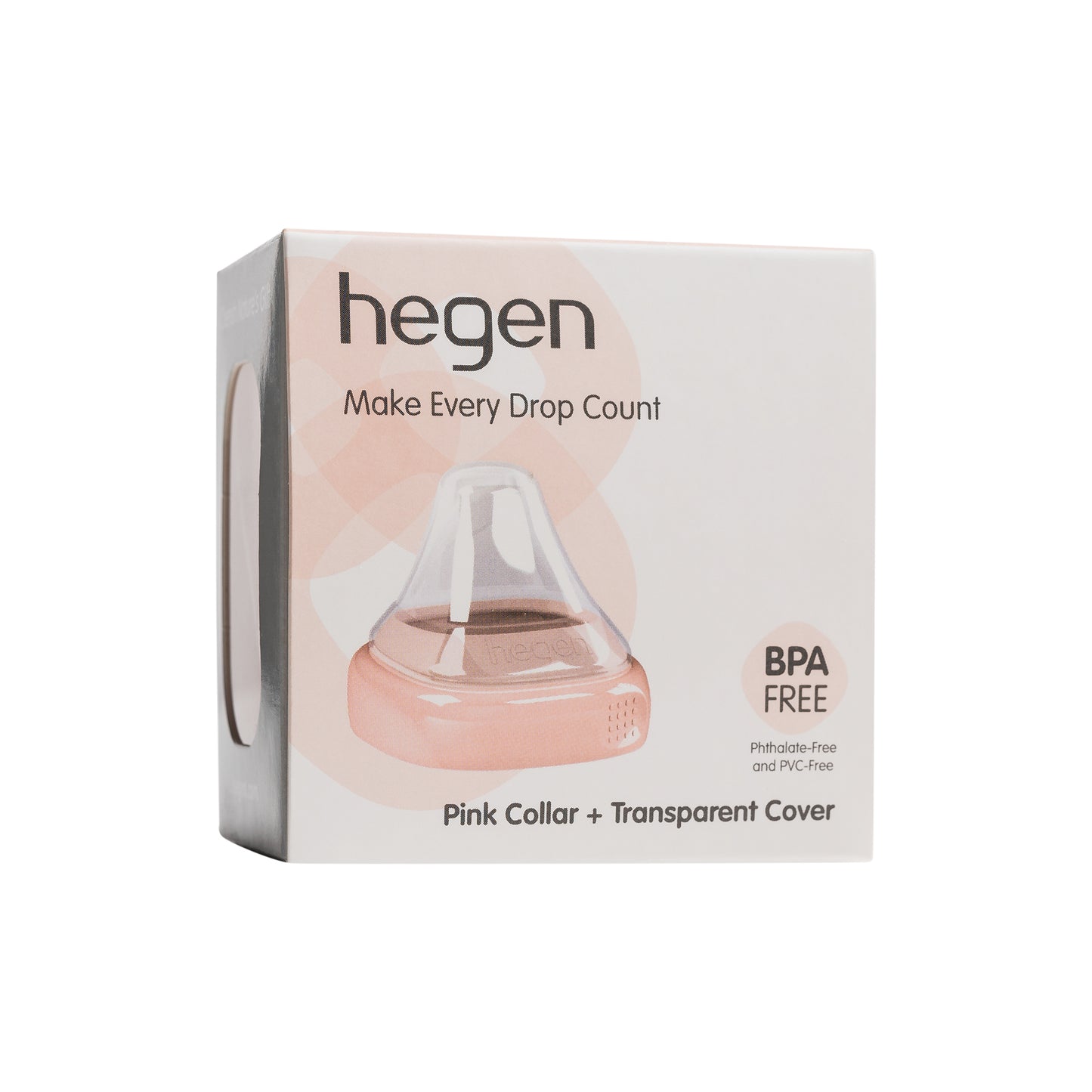 Hegen- Pcto™ Collar And Transparent Cover For Feeding Bottle - Pink