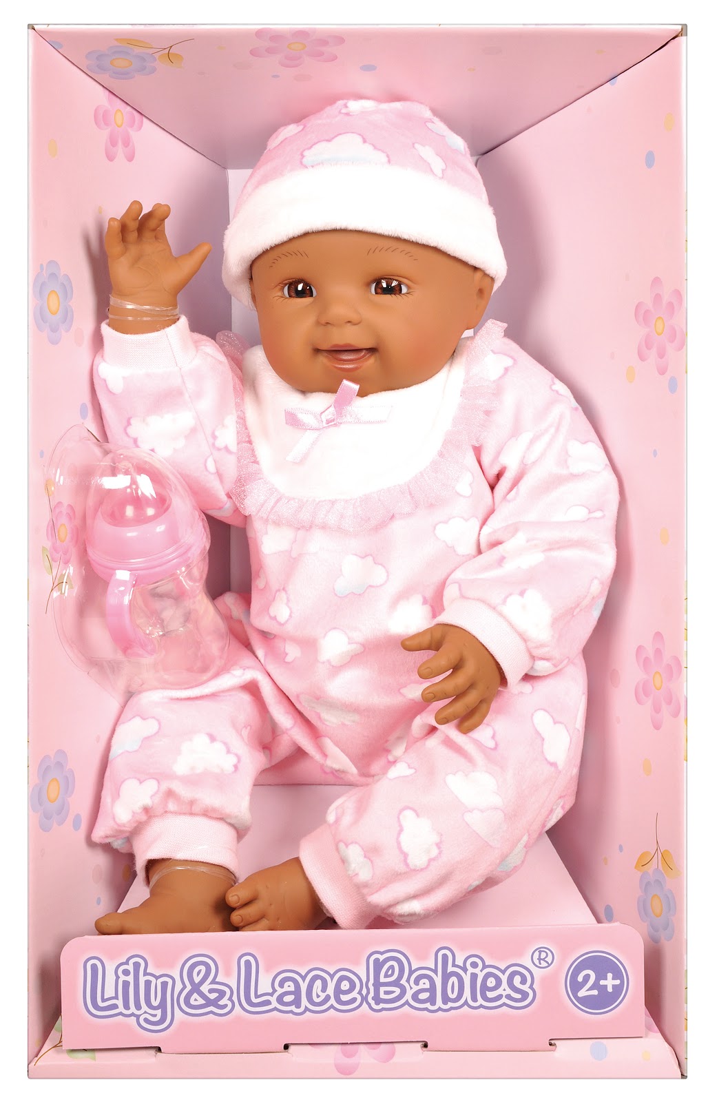 Lotus -  18" Inch, Soft-Bodied Baby Doll – Afro-American (No Hair)-Multicolor