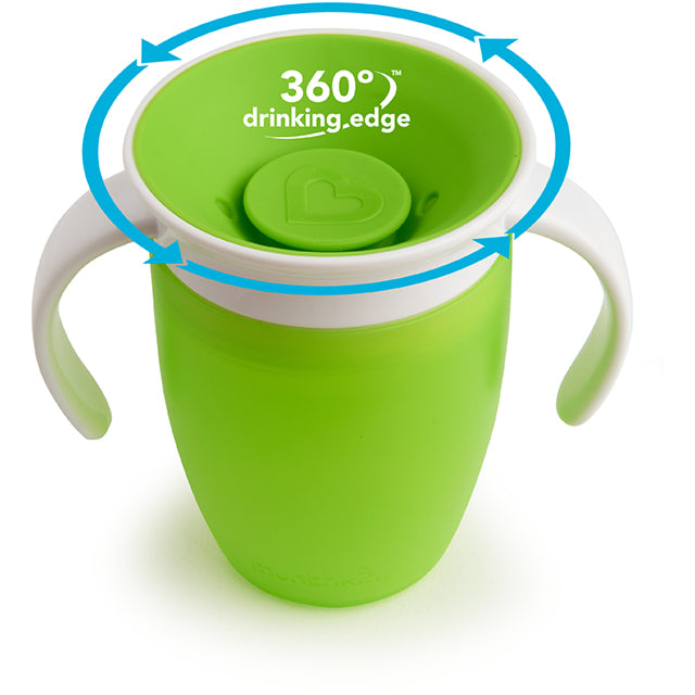 Munchkin- Miracle® 360° Trainer Cup 7Oz -  6 Months + - Green