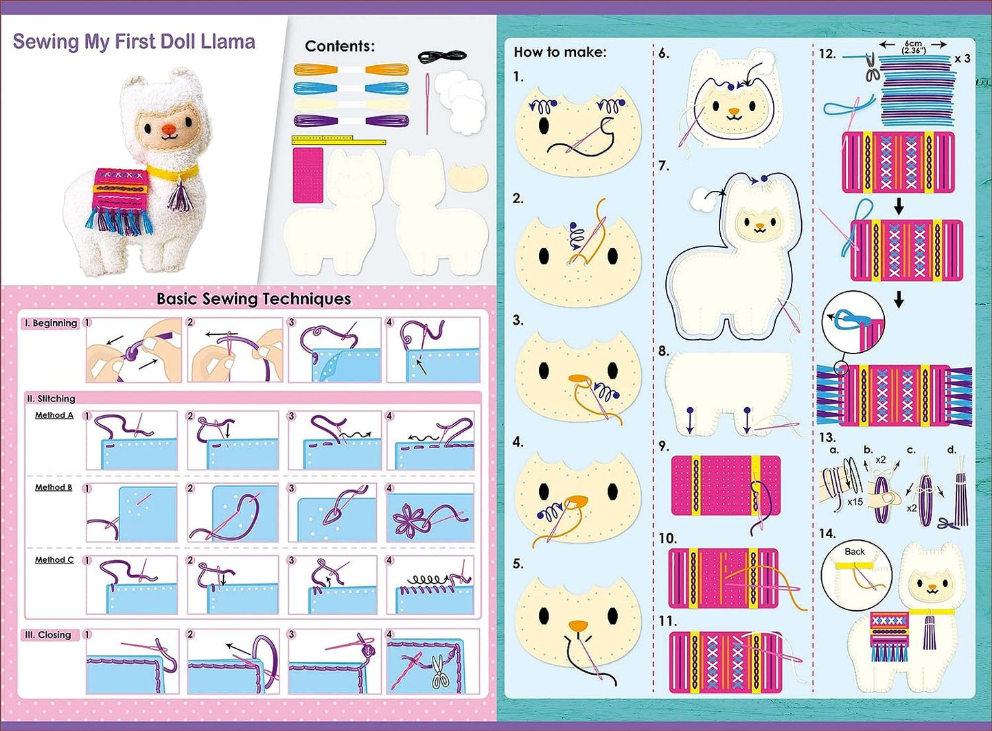 Avenir - Sewing My First Doll - Llama Kit -Multicolor