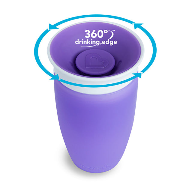 Munchkin- Miracle® 360° Sippy Cup 10 Oz - 12 Months  - Purple