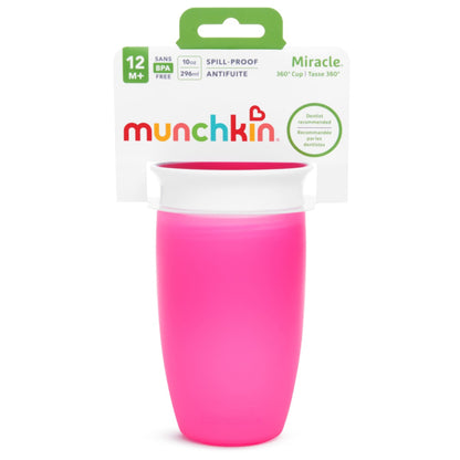 Munchkin- Miracle® 360° Sippy Cup 10 Oz - 12 Months  - Pink