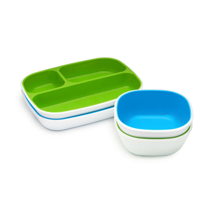 Munchkin- 4Pk Splash Dining Set-Blue/Green