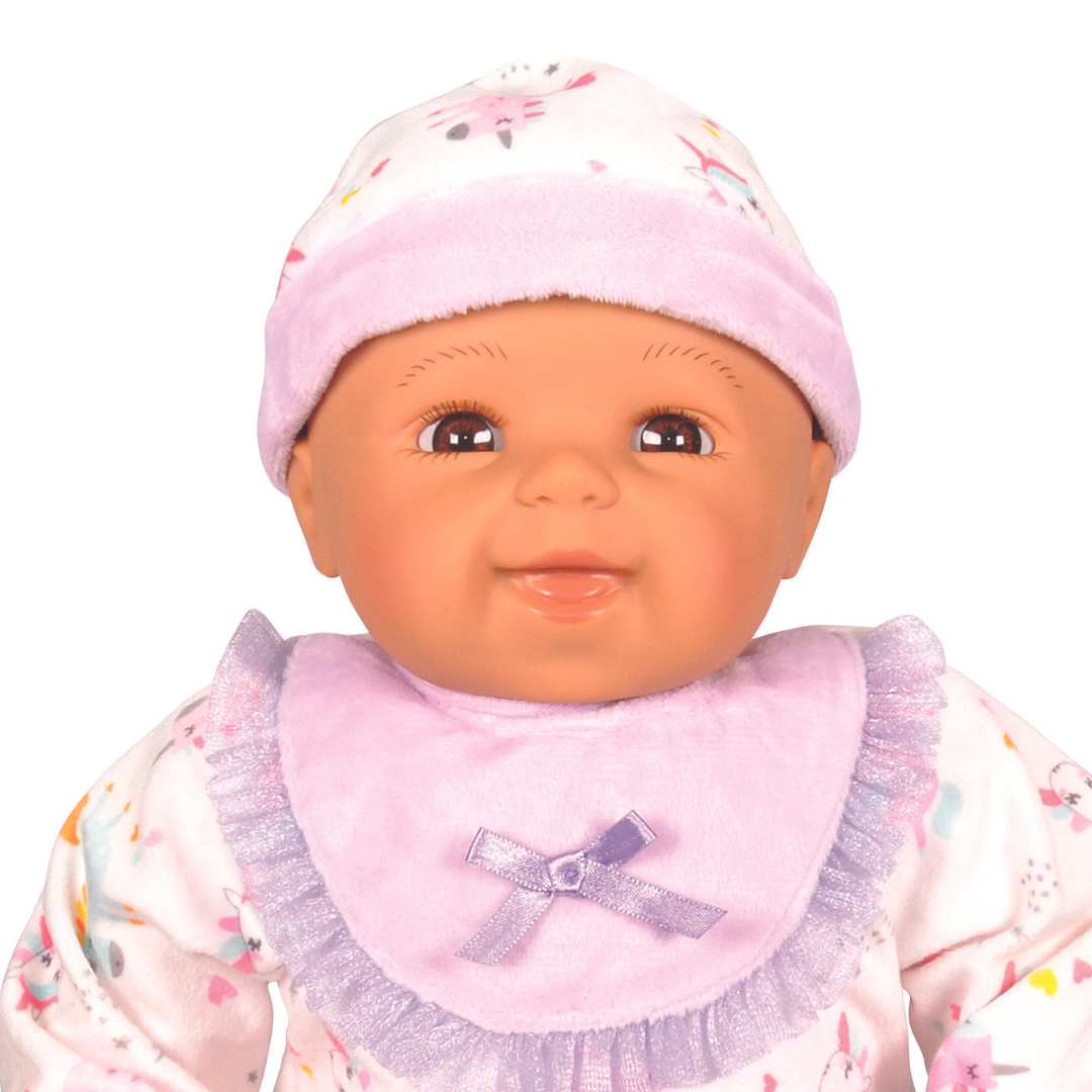 Lotus -  18" Inch, Soft-Bodied Baby Doll – Asian (No Hair)-Multicolor