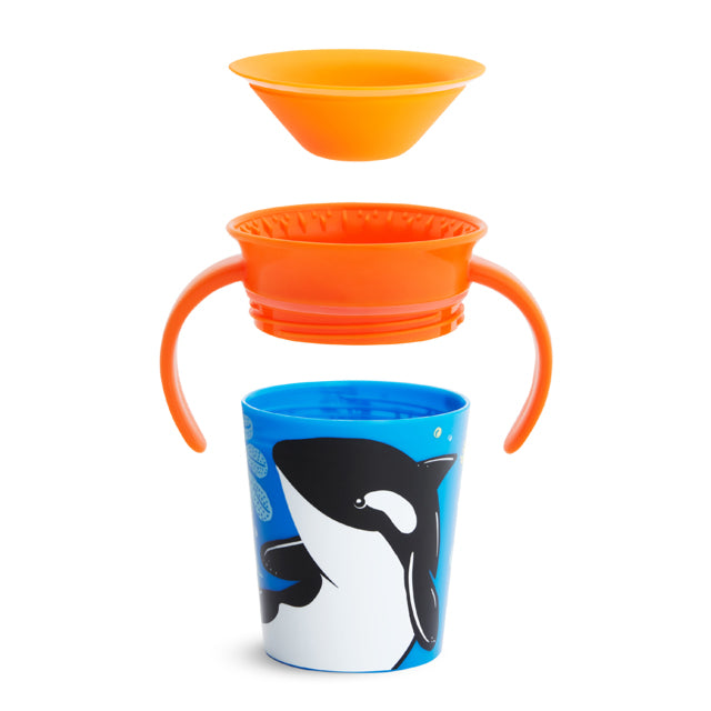 Munchkin- Miracle® 360° Wildlove Trainer Cup 6Oz - 6 Months - Orca