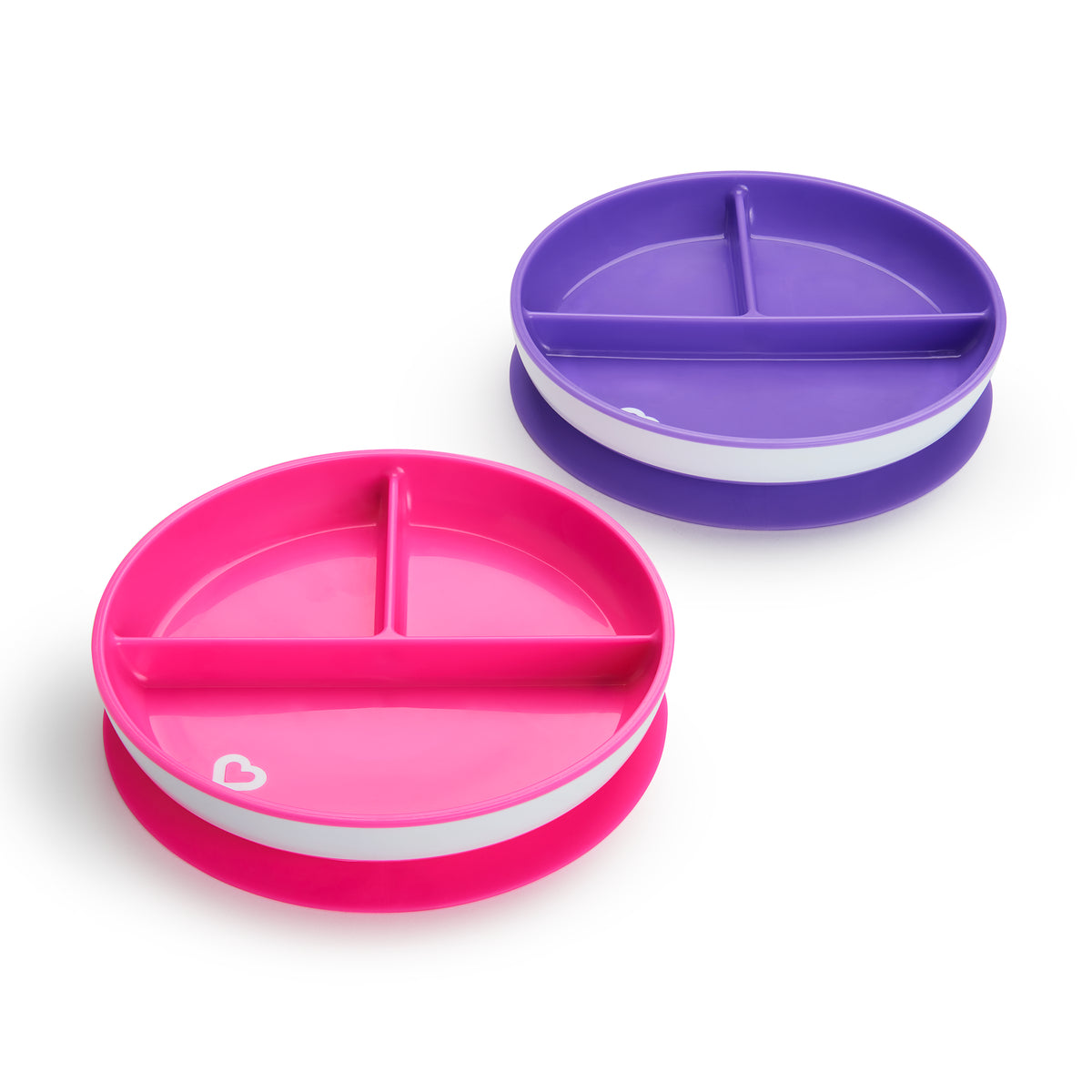 Munchkin- 2Pk Suction Plates-Pink/Purple