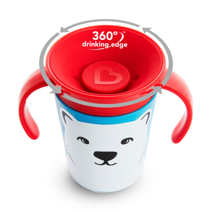 Munchkin- Miracle® 360° Wildlove Trainer Cup 6Oz - 6 Months - Polar Bear