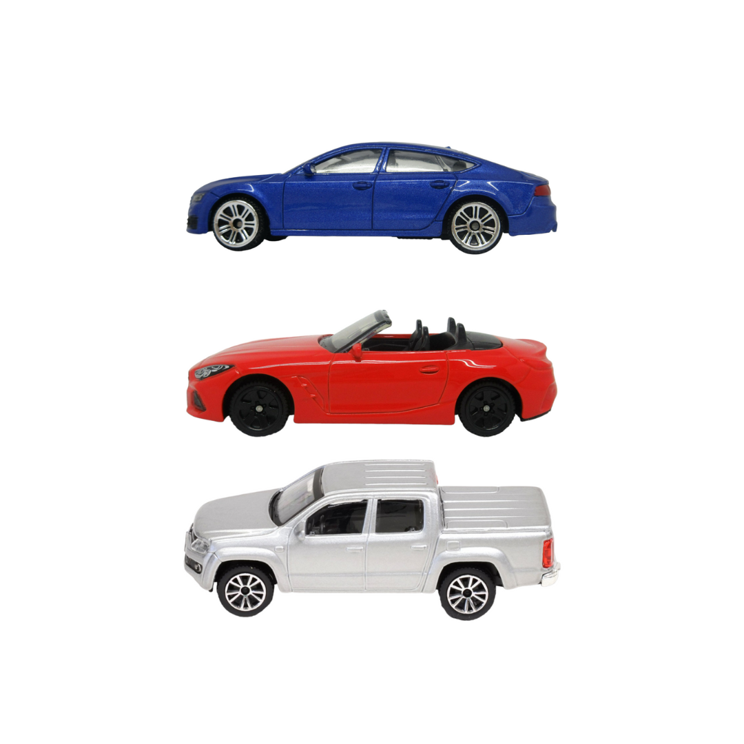 Msz - German Trio 3Pc Set, 1:64 Sized Bmw:Die-Cast Replica, Ultimate Collector'S Item-Multicolor