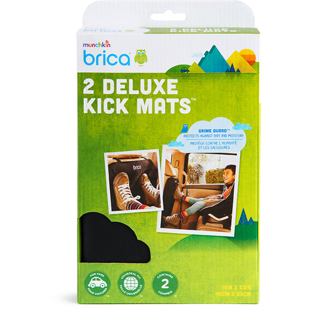 Munchkin- Brica® Deluxe Kick Mats™ (Pack Of 2) - Black