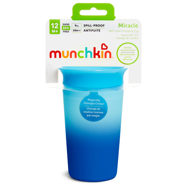 Munchkin-60° Color Changing Cup 9 Oz - 12 Months+ - Blue