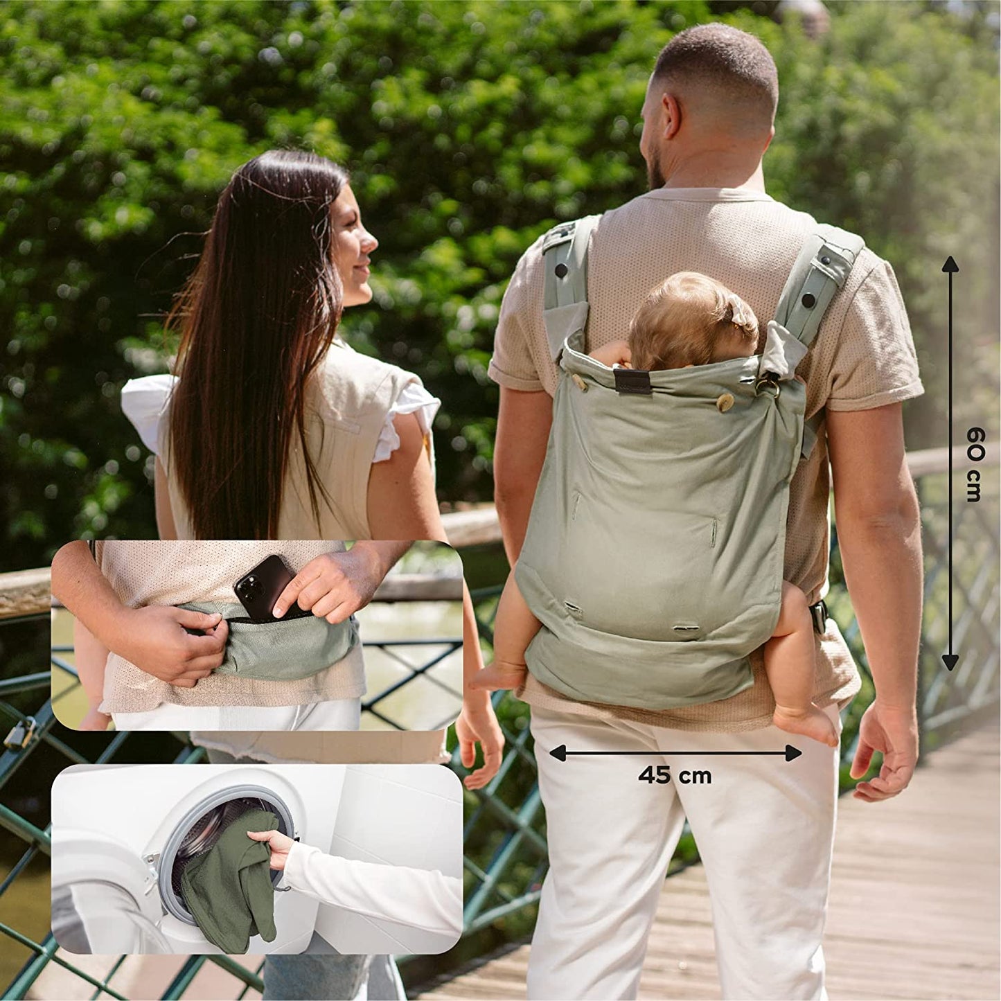 Babymoov -  Moov & Boost Ergonomic Baby Carrier  - Multicolour