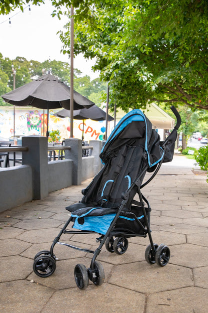 Summer Infant-  3Dmini™ Convenience Stroller With 5-Point Harness & Adjustable Shoulder Straps 6 - 24 Months  - Dusty Blue