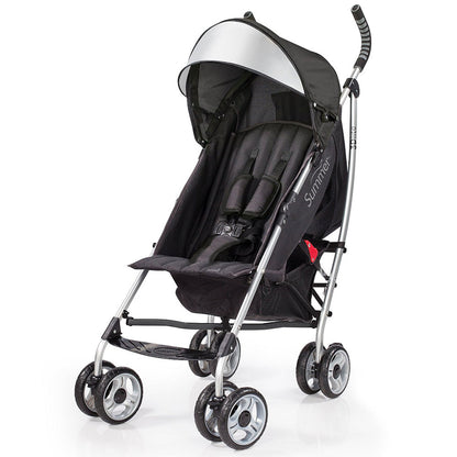 Summer Infant-  3Dlite™ Convenience Stroller With Anti-Shock Front Wheels & Lockable Rear Wheels 6 - 24 Months - Black