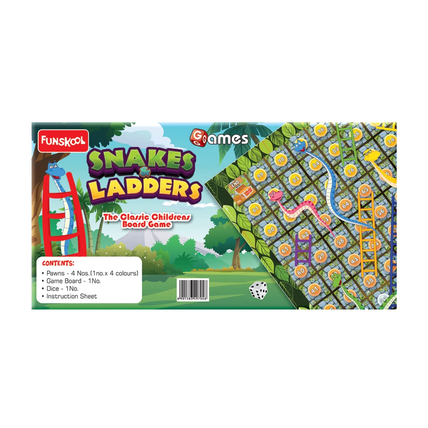 Funskool -  Snakes & Ladders-Multicolor