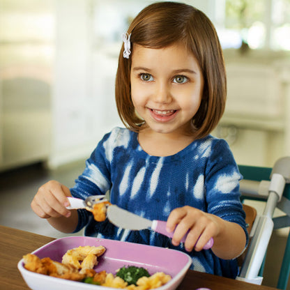 Munchkin- Splash™ Toddler Fork, Knife & Spoon Set - 18 Months + - Purple