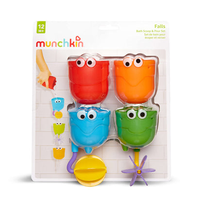 Munchkin- Falls™ Bath Scoop & Pour Set -12 Months + - Multi Color