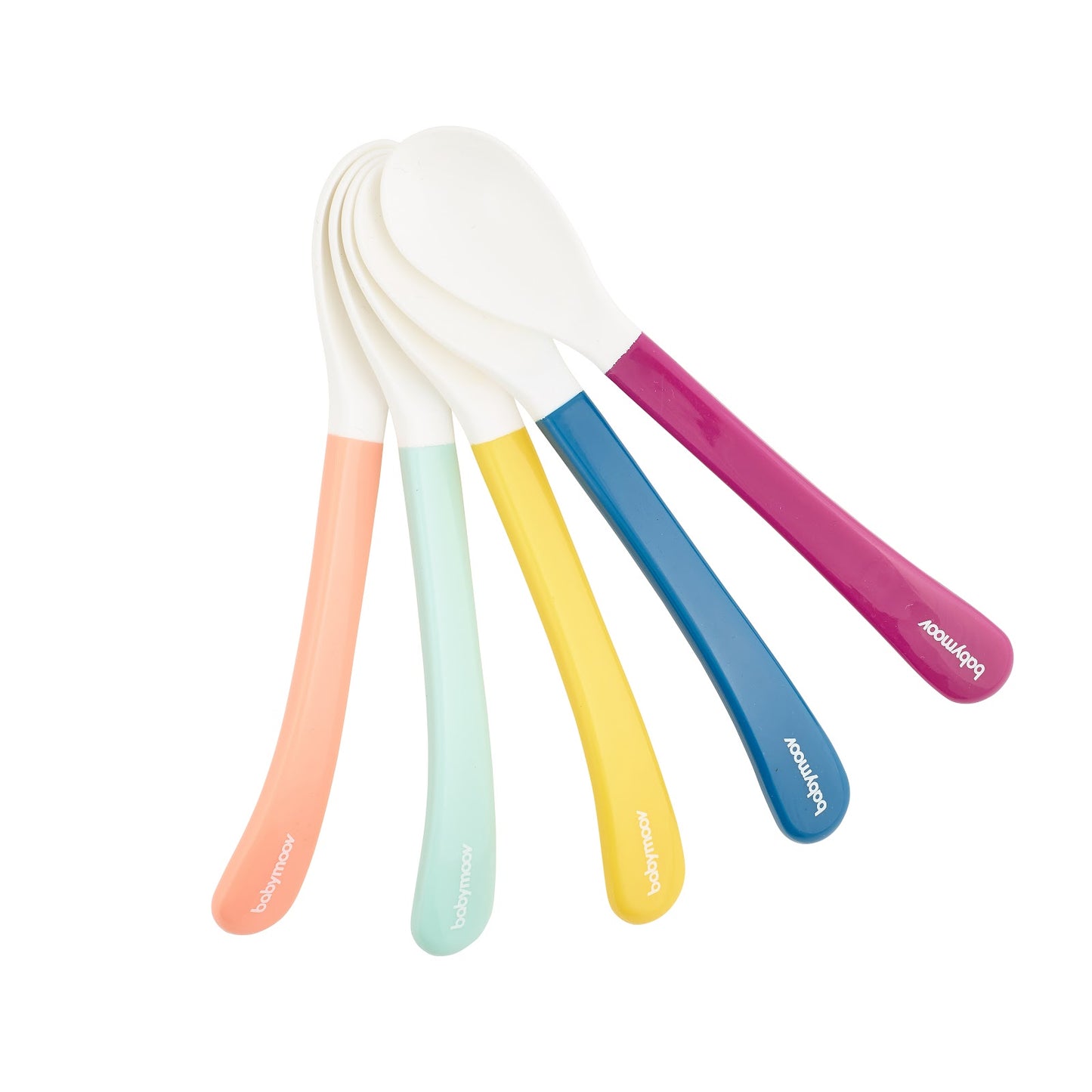 Babymoov -  White Head Spoons 2Nd Age Pack Of 5 - Multicolour