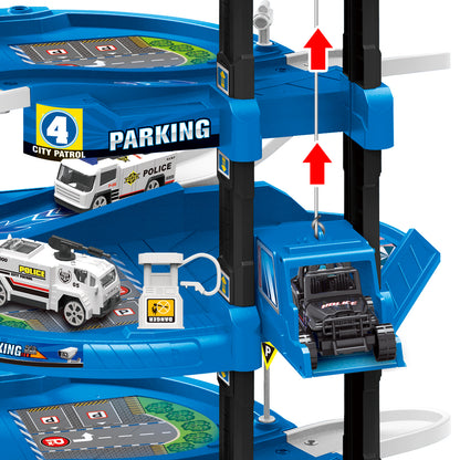 D-Power -  Multi Level Lift Parking Set | 5 Storied Diy Build Set-Multicolor