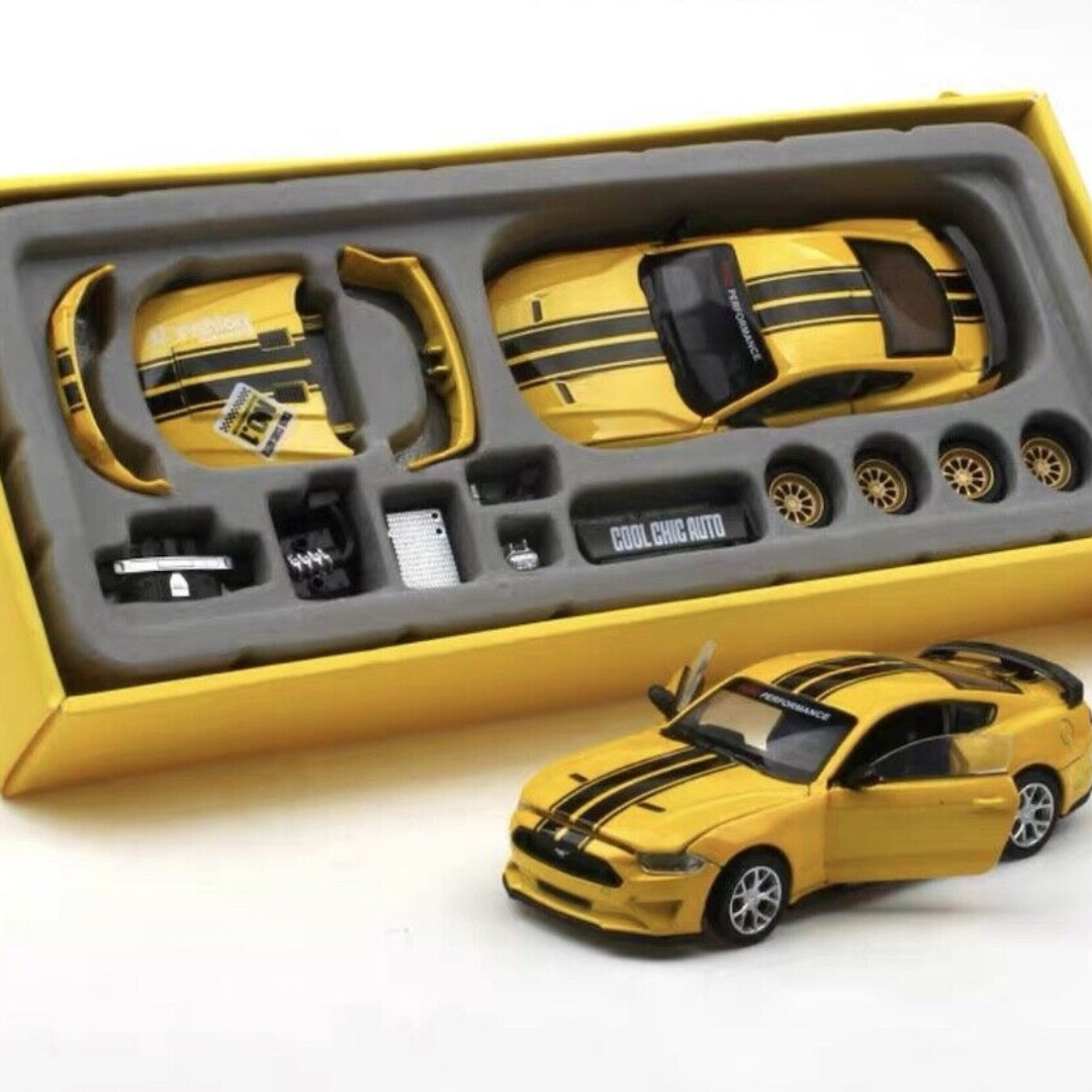 Msz - Ford Mustang Gt Diy - Yellow | Die-Cast Replica, Ultimate Collector'S Item-Yellow