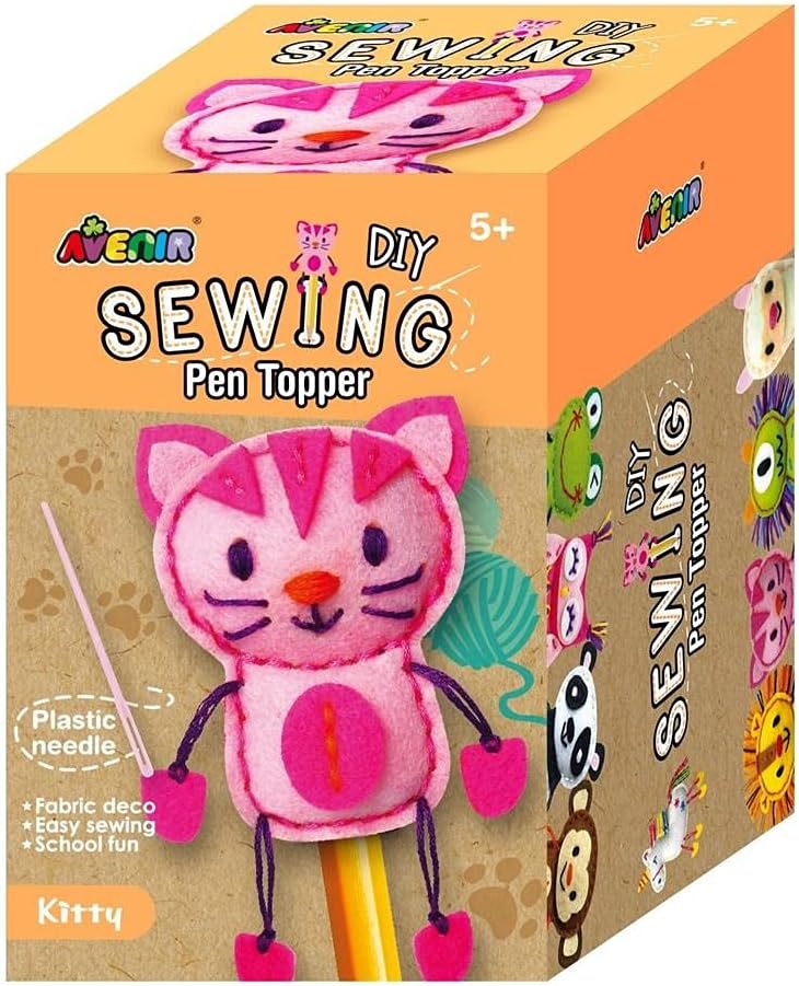 Avenir - Sewing Pen Topper  Sewing Kit- Kitty-Multicolor