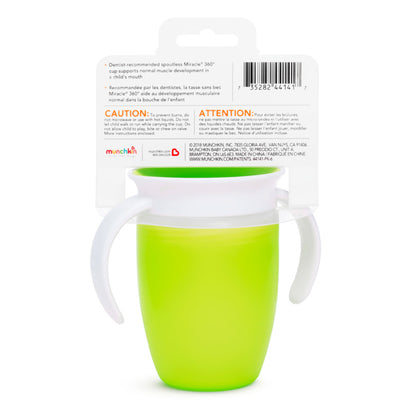 Munchkin- Miracle® 360° Trainer Cup 7Oz -  6 Months + - Green