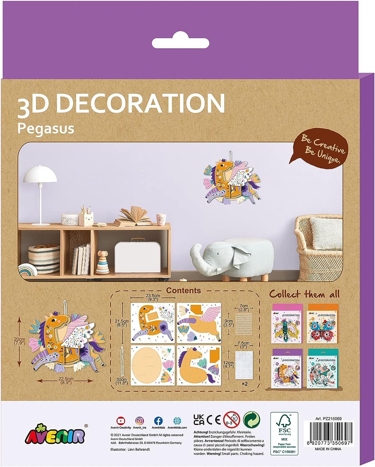 Avenir - 3D Decoration - Pegasus Kit-Multicolor