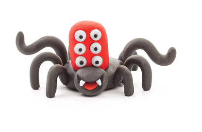 Hey Clay - Diy  Bugs: Spider, Mantis, Caterpillar Plastic Creative Modelling Air-Dry Clay For Kids 6 Cans-Multicolor