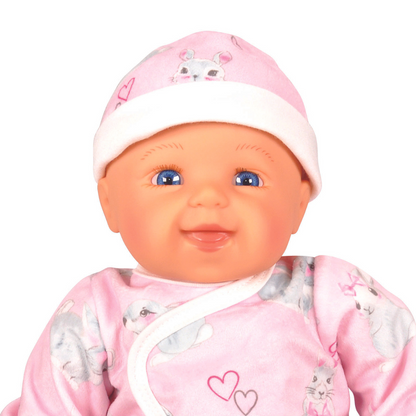 Lotus -  18" Inch, Soft-Bodied Baby Doll – Caucasian (No Hair)-Multicolor