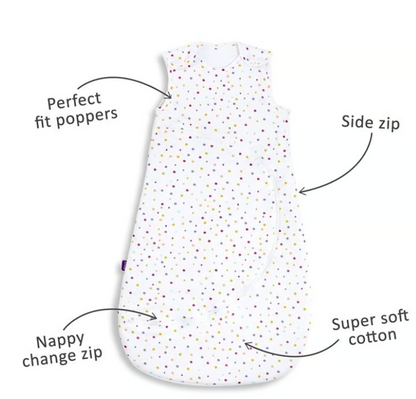 Snuz- Pouch Sleeping Bag, 1.0 Tog - 0-6M - Multi Spot